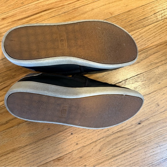 UGG Leather Slip-On Sneakers – Black & Metallic – Women’s 10 - Picture 7 of 9